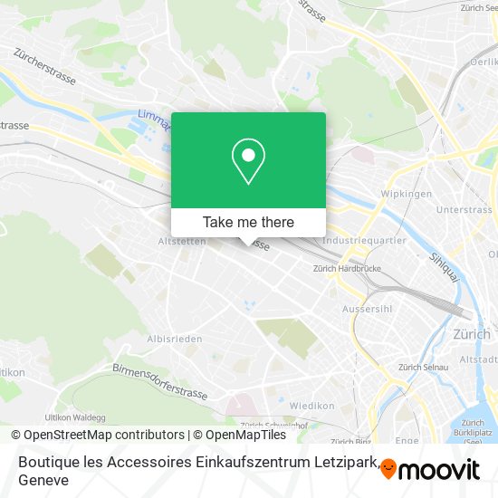 Boutique les Accessoires Einkaufszentrum Letzipark plan