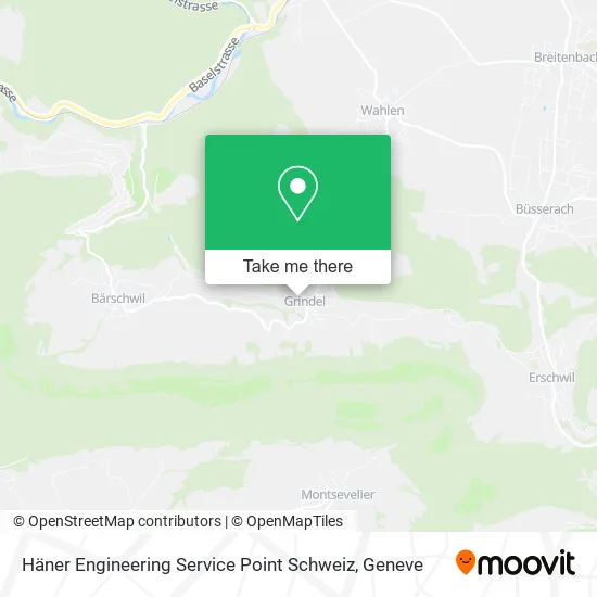 Häner Engineering Service Point Schweiz map