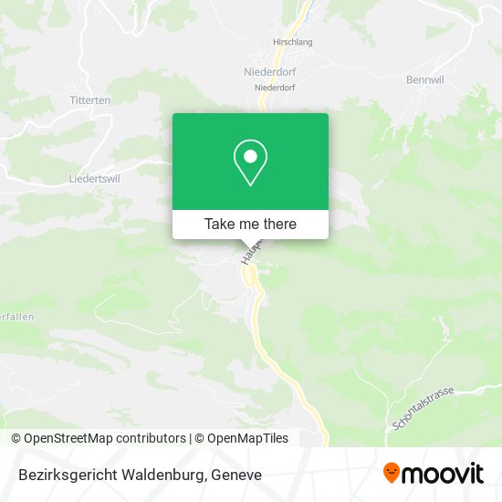 Bezirksgericht Waldenburg map