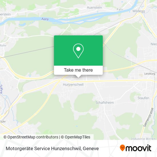 Motorgeräte Service Hunzenschwil map