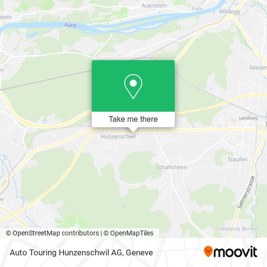 Auto Touring Hunzenschwil AG map