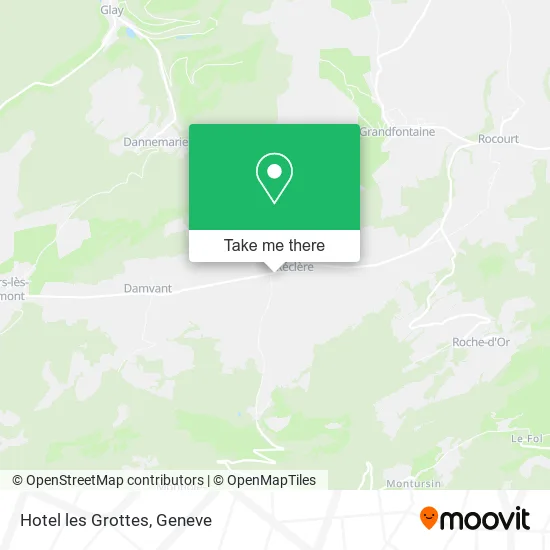 Hotel les Grottes map