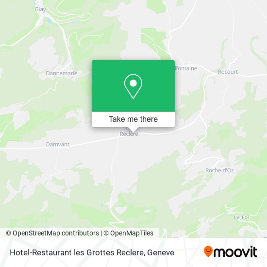 Hotel-Restaurant les Grottes Reclere map