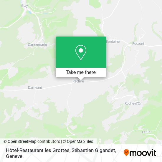 Hôtel-Restaurant les Grottes, Sébastien Gigandet map