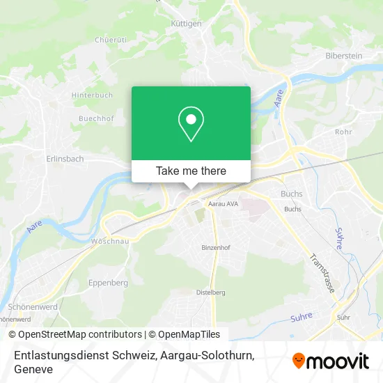 Entlastungsdienst Schweiz, Aargau-Solothurn map