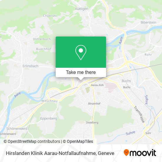 Hirslanden Klinik Aarau-Notfallaufnahme map