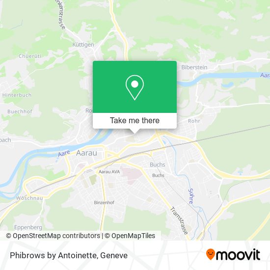 Phibrows by Antoinette map