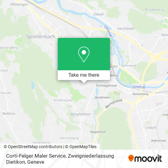 Corti-Felger Maler Service, Zweigniederlassung Dietikon map