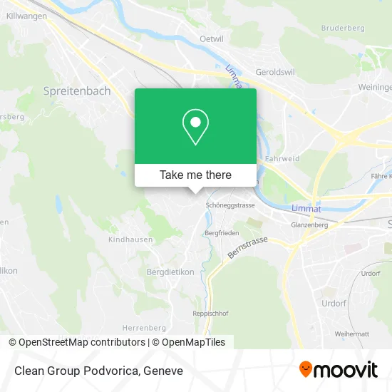 Clean Group Podvorica map