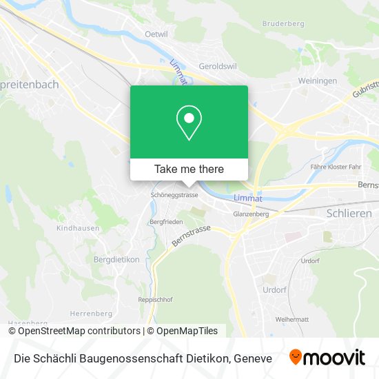 Die Schächli Baugenossenschaft Dietikon map