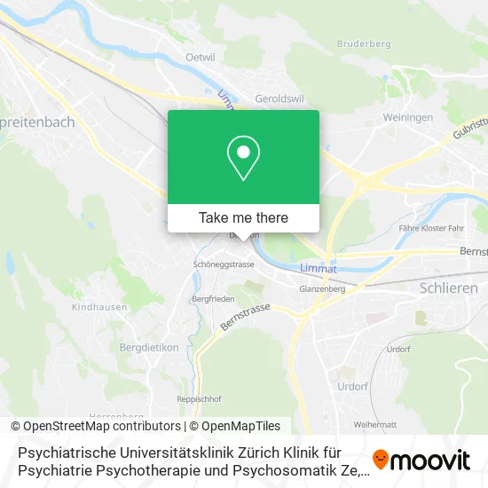 Psychiatrische Universitätsklinik Zürich Klinik für Psychiatrie Psychotherapie und Psychosomatik Ze plan