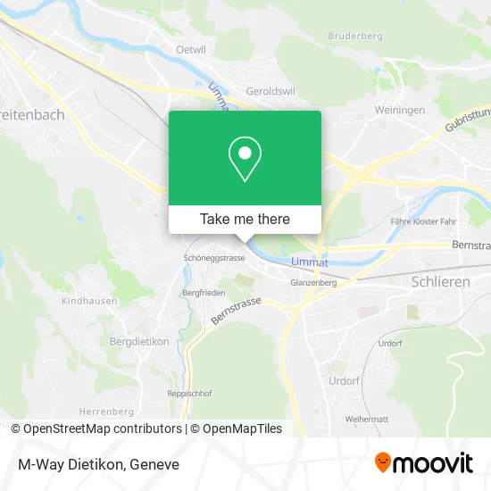 M-Way Dietikon map