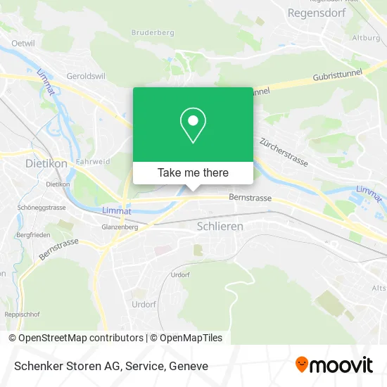 Schenker Storen AG, Service map