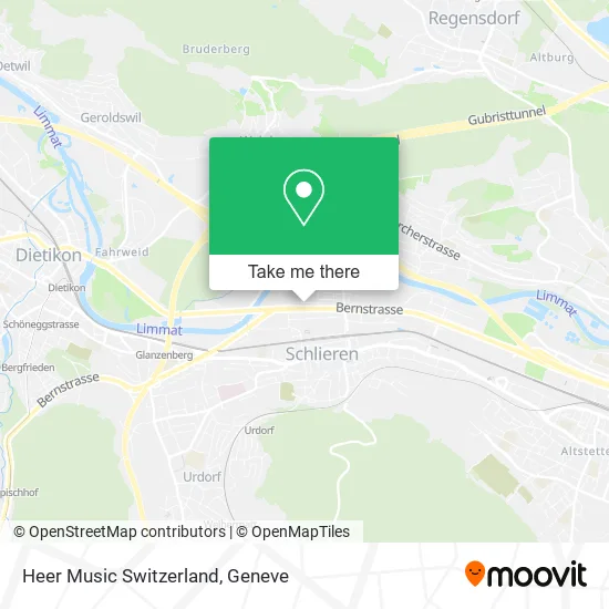 Heer Music Switzerland map