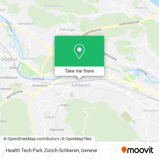Health Tech Park Zürich-Schlieren map