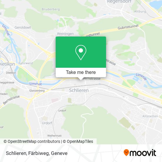 Schlieren, Färbiweg map