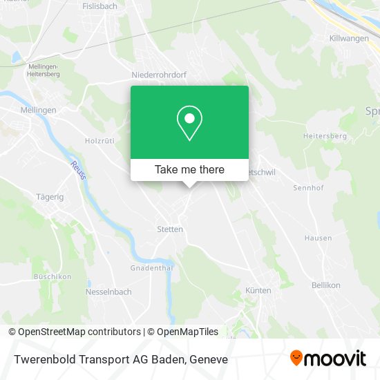 Twerenbold Transport AG Baden map