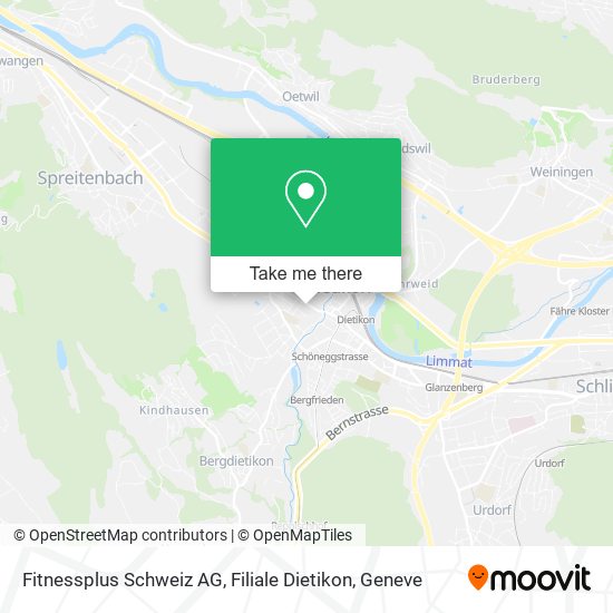 Fitnessplus Schweiz AG, Filiale Dietikon plan