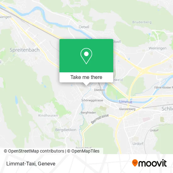 Limmat-Taxi map