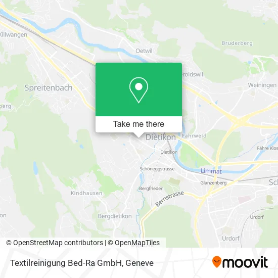 Textilreinigung Bed-Ra GmbH map