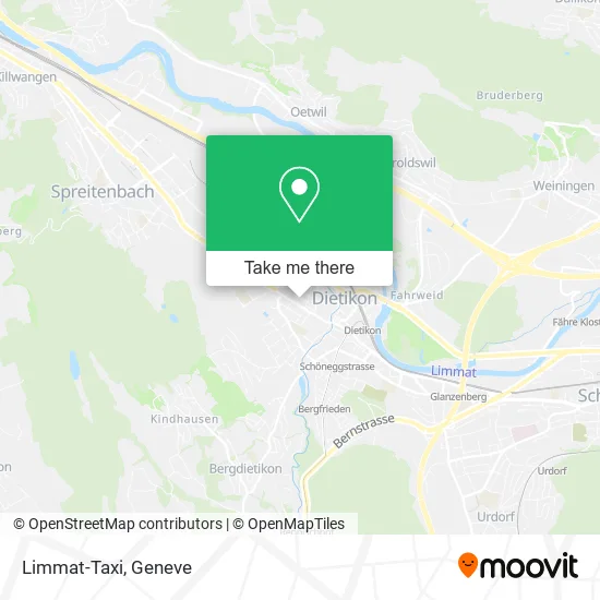 Limmat-Taxi map