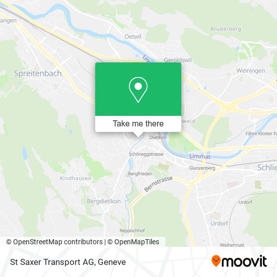 St Saxer Transport AG map