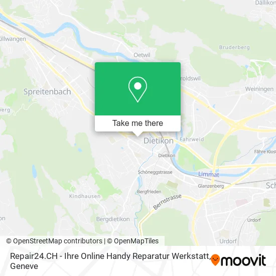 Repair24.CH - Ihre Online Handy Reparatur Werkstatt map