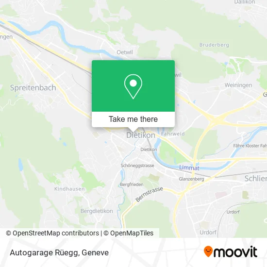 Autogarage Rüegg map