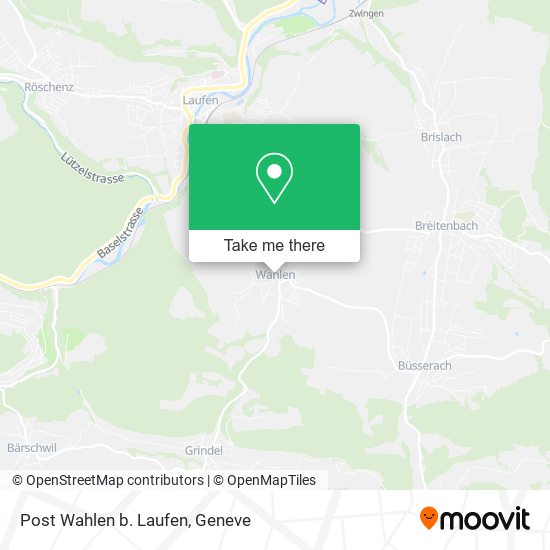 Post Wahlen b. Laufen map