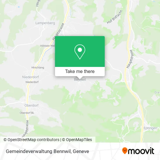 Gemeindeverwaltung Bennwil map