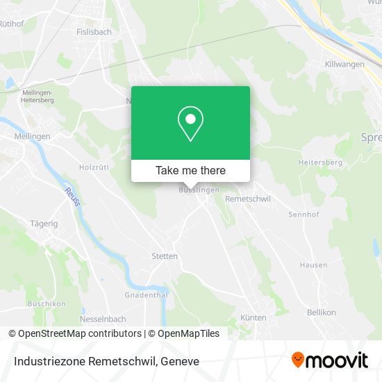 Industriezone Remetschwil map
