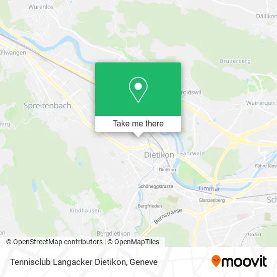 Tennisclub Langacker Dietikon map