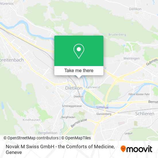 Novak M Swiss GmbH - the Comforts of Medicine map
