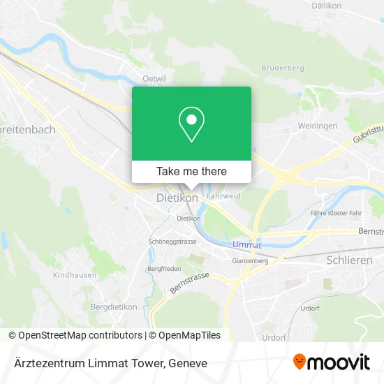 Ärztezentrum Limmat Tower map