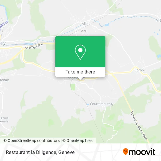 Restaurant la Diligence plan