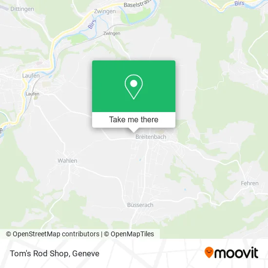 Tom's Rod Shop map