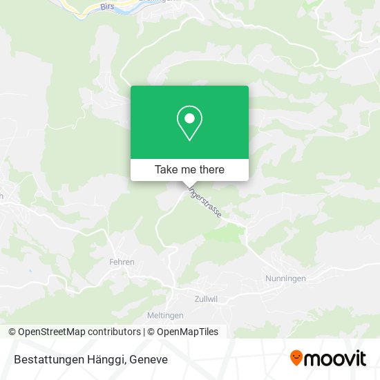 Bestattungen Hänggi map