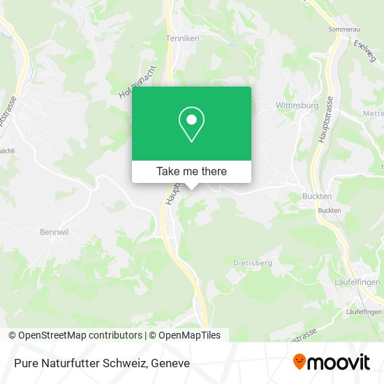 Pure Naturfutter Schweiz map