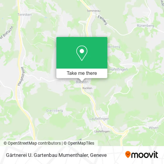 Gärtnerei U. Gartenbau Mumenthaler plan