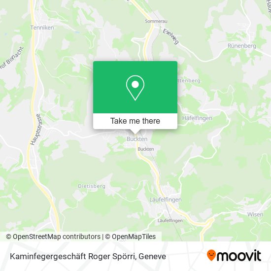 Kaminfegergeschäft Roger Spörri map