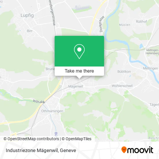 Industriezone Mägenwil map