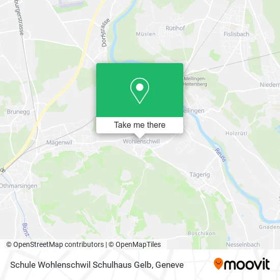 Schule Wohlenschwil Schulhaus Gelb map