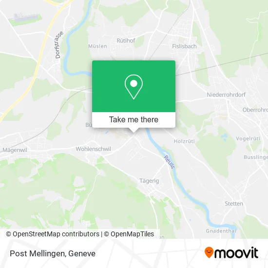 Post Mellingen map