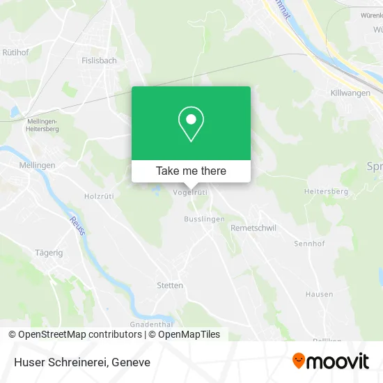 Huser Schreinerei map