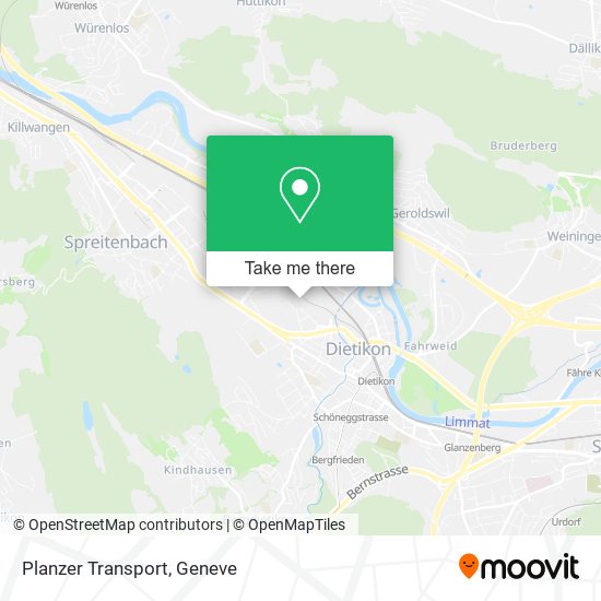 Planzer Transport map