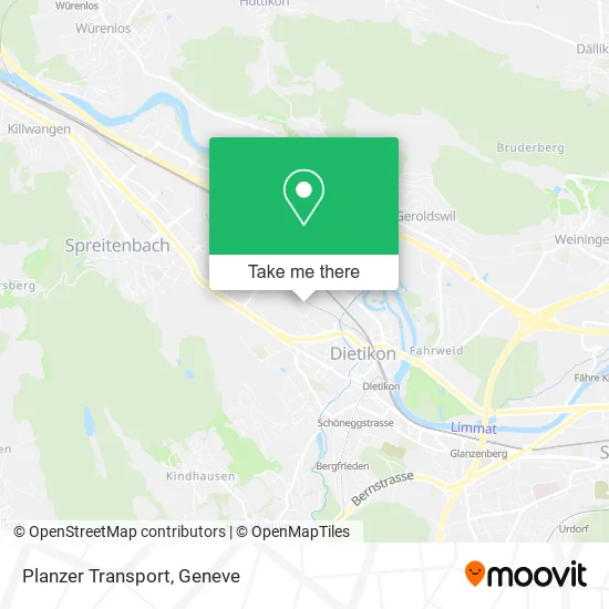 Planzer Transport map