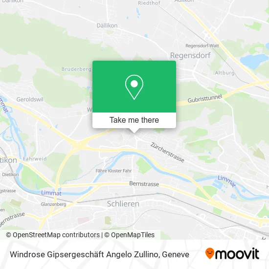 Windrose Gipsergeschäft Angelo Zullino map