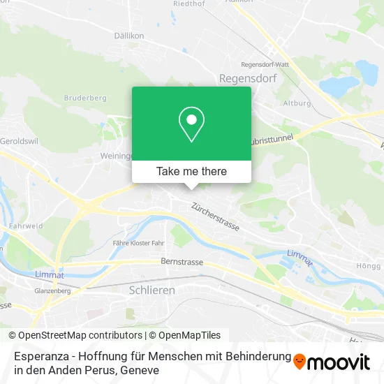 Esperanza - Hoffnung für Menschen mit Behinderung in den Anden Perus map