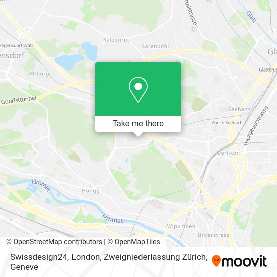 Swissdesign24, London, Zweigniederlassung Zürich map