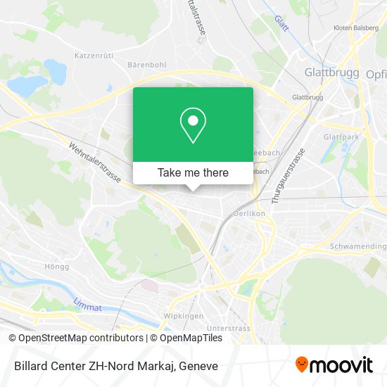 Billard Center ZH-Nord Markaj map
